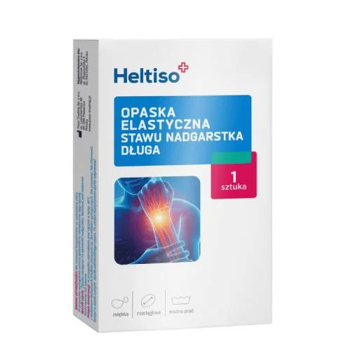 Miniaturka artykułu - Heltiso Opaska elastyczna stawu nadgarstka długa - rozmiar XL, 1 sztuka