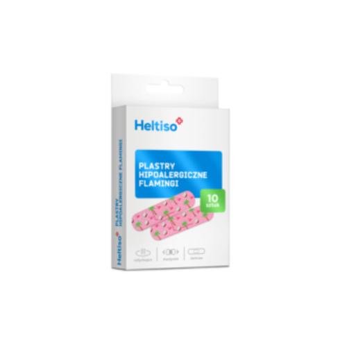 Miniaturka artykułu - Heltiso Plastry hipoalergiczne Flamingi, 10szt.