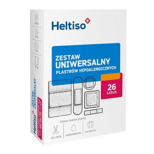 Miniaturka artykułu - Heltiso Plastry hipoalergiczne zestaw uniwersalny, 26 sztuk