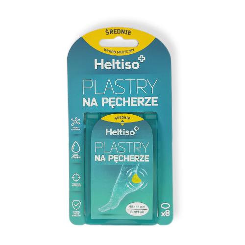 Miniaturka artykułu - Heltiso Plastry na pęcherze średnie 69x44mm, 8 szt.