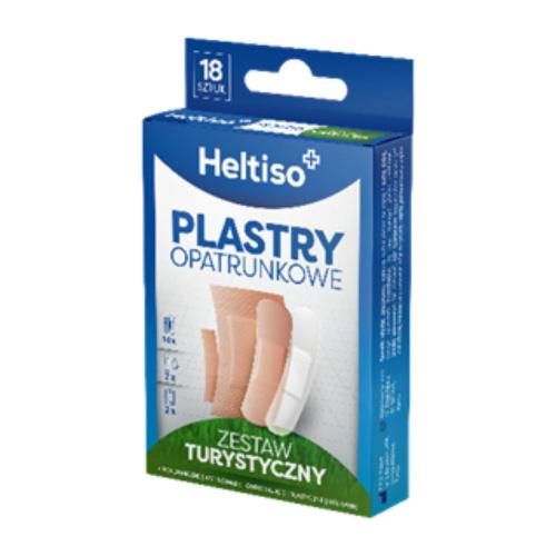 Miniaturka artykułu - Heltiso Plastry opatrunkowe Zestaw turystyczny, 18 szt.