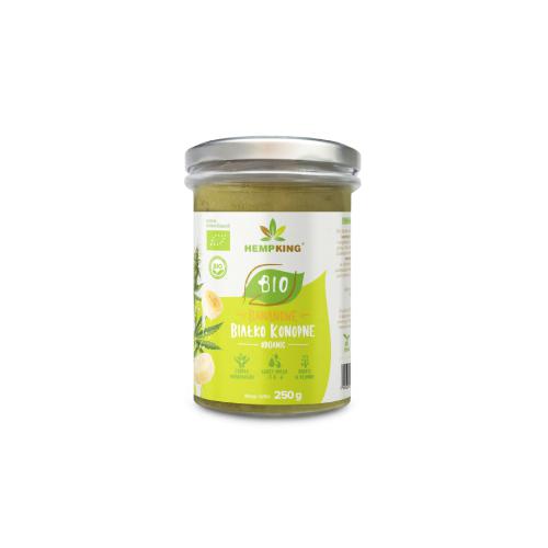 Miniaturka artykułu - HEMPKING BIO Białko konopne organiczne z bananem, 250g