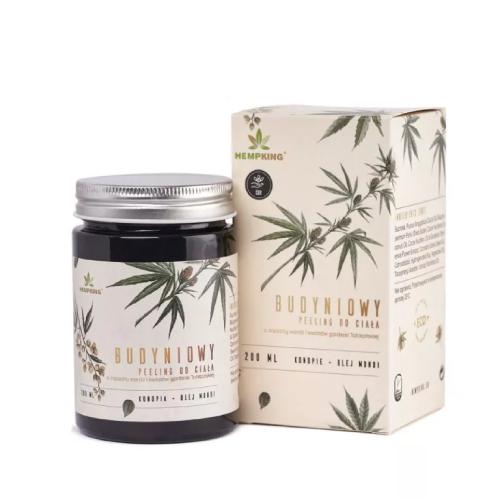 Miniaturka artykułu - HEMPKING Budyniowy peeling konopny do ciała, 200ml