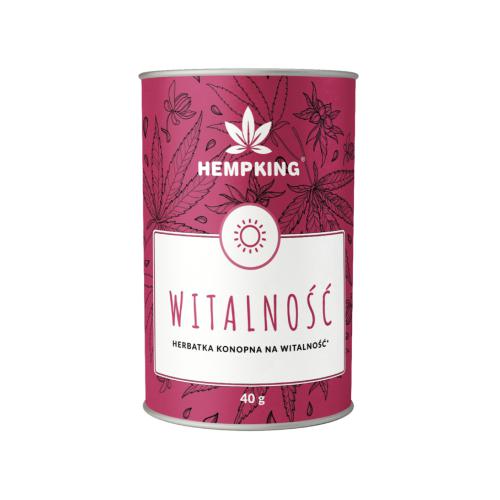 Miniaturka artykułu - HEMPKING Herbatka konopna WITALNOŚĆ, 40g