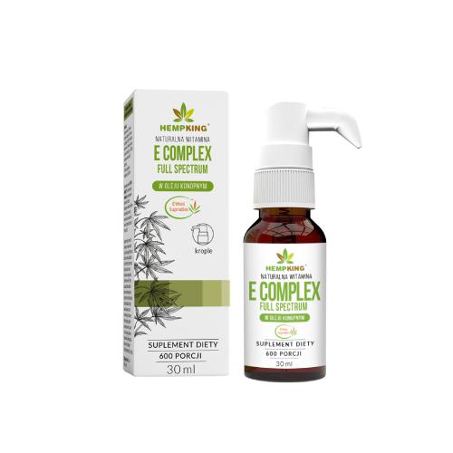 Miniaturka artykułu - HEMPKING Naturalna Witamina E COMPLEX Full Spectrum w oleju konopnym, 30ml