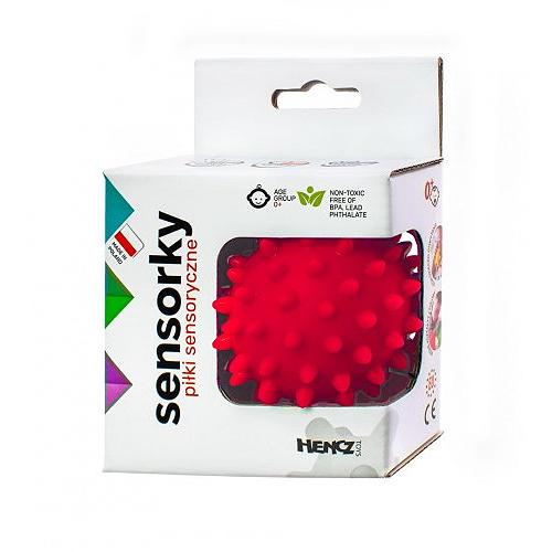 Miniaturka artykułu - HENCZ TOYS Sensorky Piłeczka Sensoryczna Jeżyk W Pudełku - czerwony 528 dla dzieci 0+