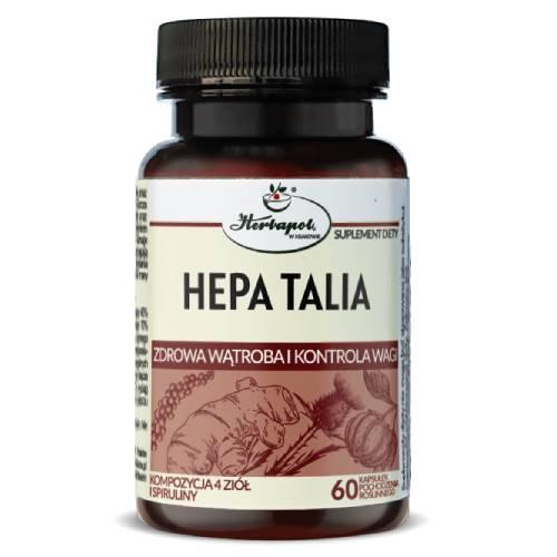 Miniaturka artykułu - Hepa Talia Kompozycja 4 zi&oacute;ł i spiruliny, 60 kaps.