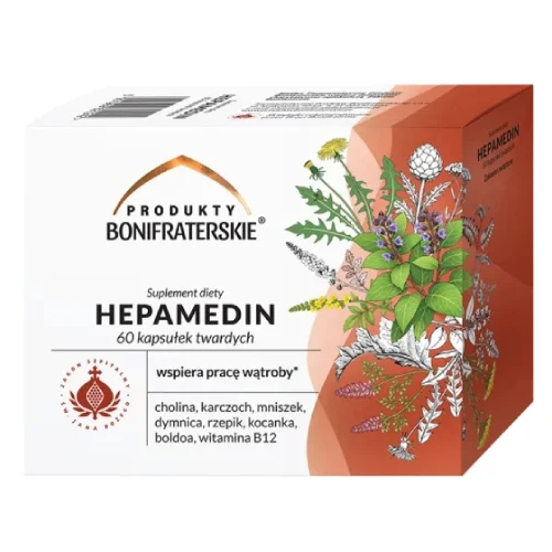 Miniaturka artykułu - Produkty Bonifraterskie Hepamedin, 60 kaps.