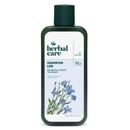 Miniaturka artykułu - Herbal Care Len Szampon do włos&oacute;w suchych i łamliwych z ekstraktem z lnu, 330 ml