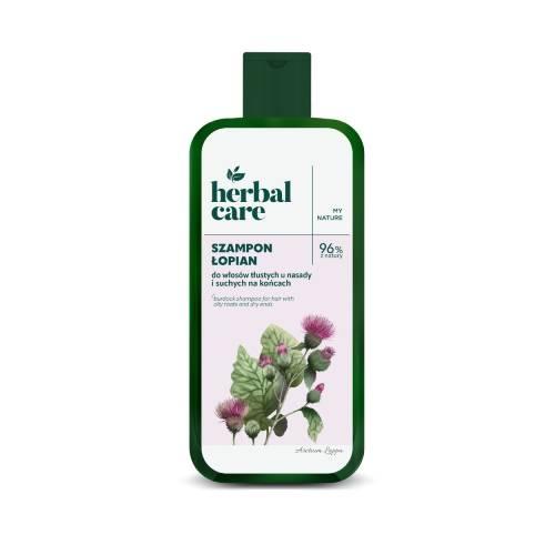 Miniaturka artykułu - Farmona Herbal Care Szampon do włos&oacute;w tłustych u nasady i suchych na końcach Łopian, 330 ml