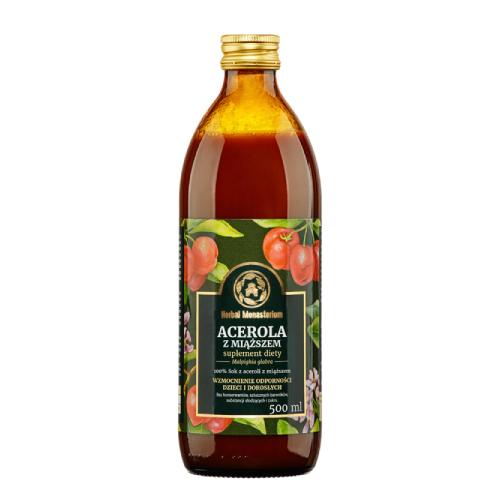 Miniaturka artykułu - HERBAL MONASTERIUM Acerola z miąższem, 500 ml