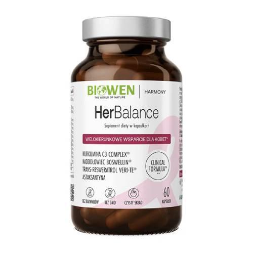 Miniaturka artykułu - Biowen HerBalance, 60 kaps. - suplement dla kobiet