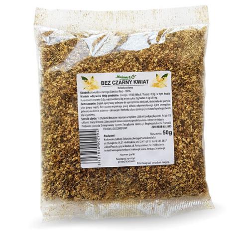 Miniaturka artykułu - HERBAPOL Bez Czarny Kwiat Herbatka ziołowa, 50g