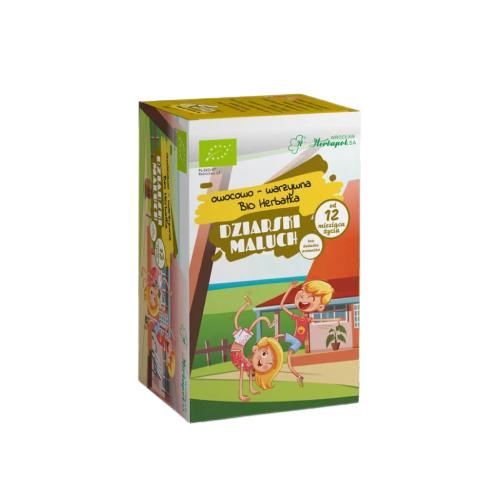 HERBAPOL Dziarski Maluch Owocowo- warzywna bio herbatka dla dzieci, 20x3g