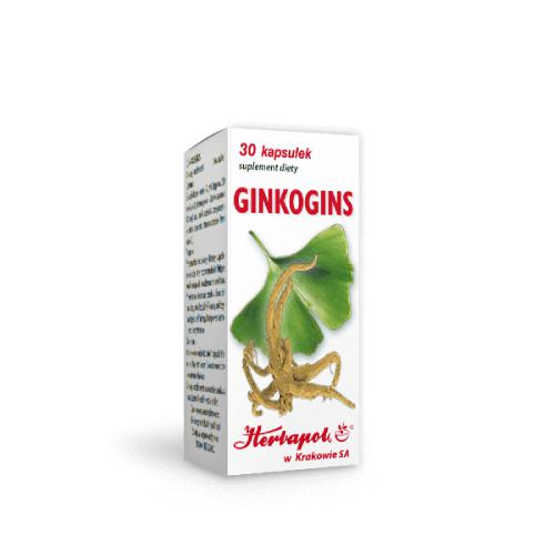Miniaturka artykułu - HERBAPOL Ginkogins, 30kaps.