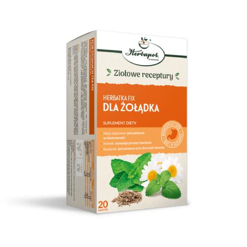 Miniaturka artykułu - HERBAPOL Herbatka Fix Dla żołądka, 20x2g