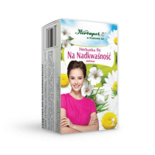Miniaturka artykułu - HERBAPOL Herbatka Fix Na nadkwaśność, 20x2g