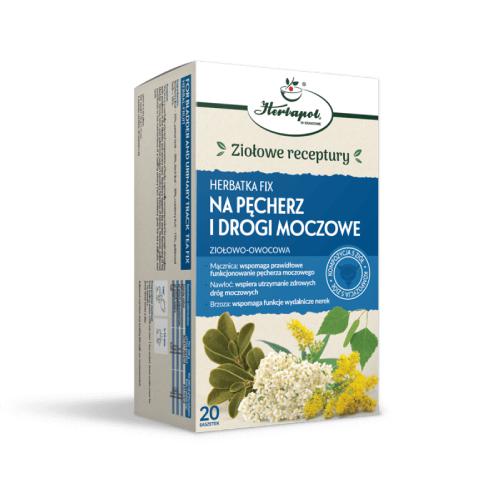 Miniaturka artykułu - HERBAPOL Herbatka Fix Na pęcherz i drogi moczowe, 20x2g