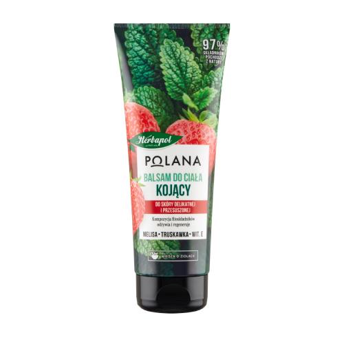 Miniaturka artykułu - HERBAPOL Kojący balsam do ciała do sk&oacute;ry suchej Melisa + Truskawka, 200ml