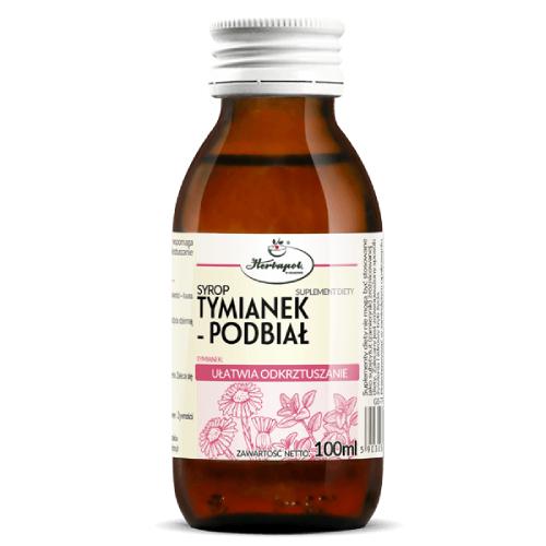 Miniaturka artykułu - HERBAPOL Syrop Tymianek Podbiał, 100ml