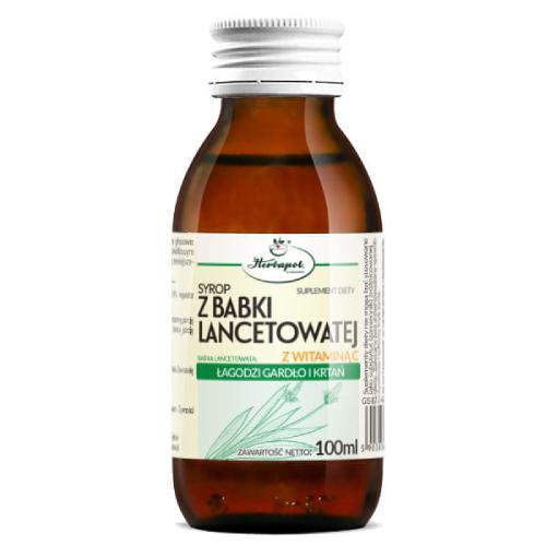 Miniaturka artykułu - HERBAPOL Syrop z babki lancetowatej z witaminą C, 100ml