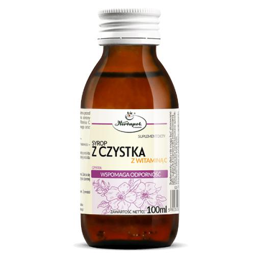 Miniaturka artykułu - HERBAPOL Syrop z czystka z witaminą C, 100ml
