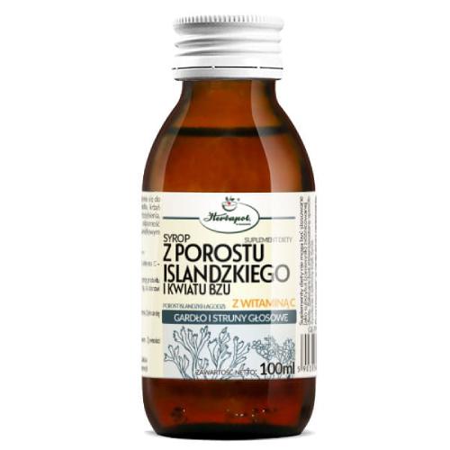 Miniaturka artykułu - Herbapol Syrop z porostu islandzkiego i kwiatu bzu z witaminą C, 100ml