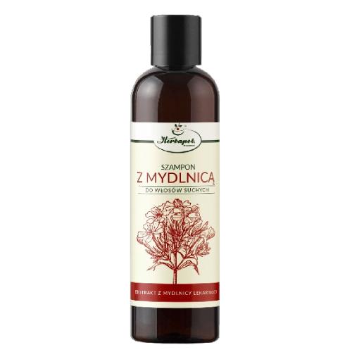 Miniaturka artykułu - HERBAPOL Szampon do włos&oacute;w suchych z mydlnicą, 250ml