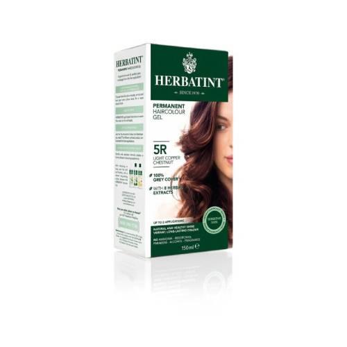 Miniaturka artykułu - HERBATINT 5R Trwała ziołowa farba do włos&oacute;w w żelu Jasny Miedziany, 150ml