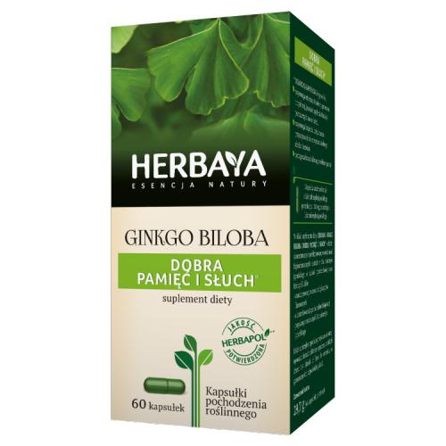 Miniaturka artykułu - HERBAYA Ginkgo biloba- 60 kaps.