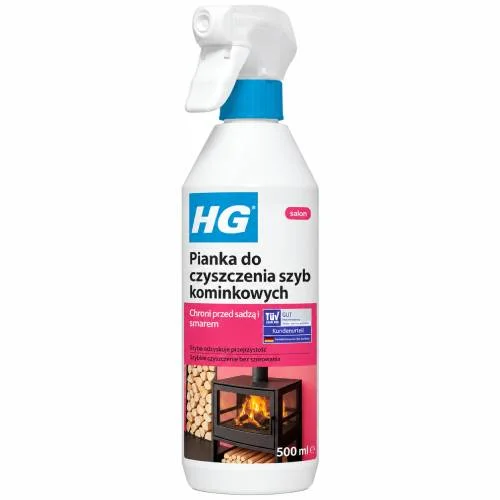 Miniaturka artykułu - HG Pianka do czyszczenia szyb kominkowych, 500 ml