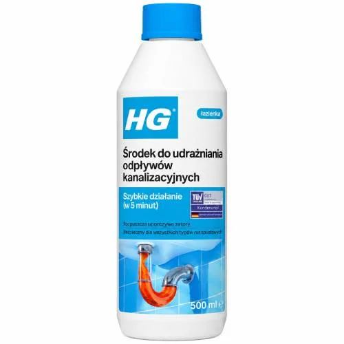 Miniaturka artykułu - HG Środek do udrażniania odpływ&oacute;w kanalizacyjnych, 1000 ml
