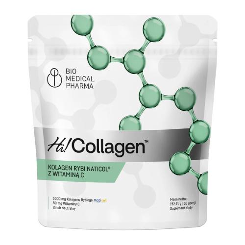Miniaturka artykułu - Hi! Collagen Kolagen rybi Naticol z witaminą C, 152,91g