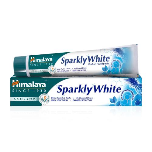 Miniaturka artykułu - Himalaya Ziołowa pasta wybielająca Sparkly White, 40g