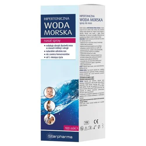 Miniaturka artykułu - Hipertoniczna woda morska Spray do nosa, 100 ml