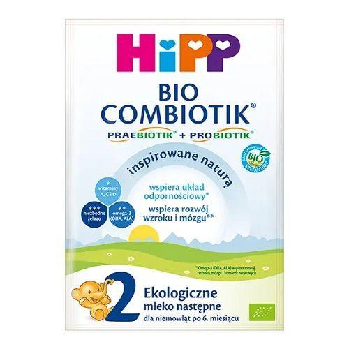 Miniaturka artykułu - HiPP 2 BIO Combiotik Ekologiczne mleko następne dla niemowląt po 6. miesiącu, 27g