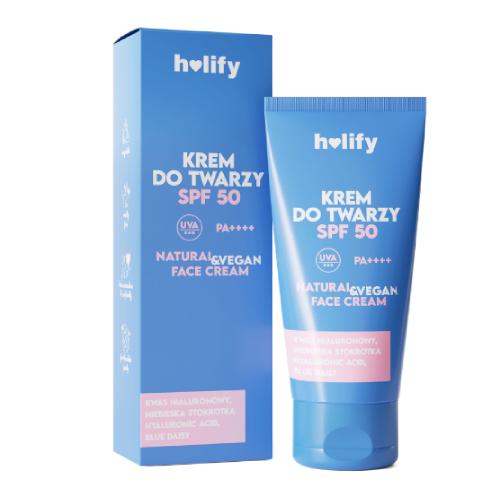 Miniaturka artykułu - HOLIFY krem hialuronowy do twarzy SPF 50, 50ml