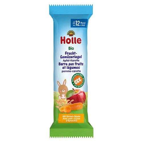 Miniaturka artykułu - HOLLE Bio Batonik owocowo- warzywny jabłko- marchewka, 1szt.