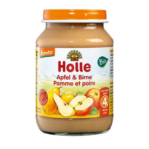 Miniaturka artykułu - HOLLE Bio Deser dla niemowląt Jabłko i gruszka, 190g