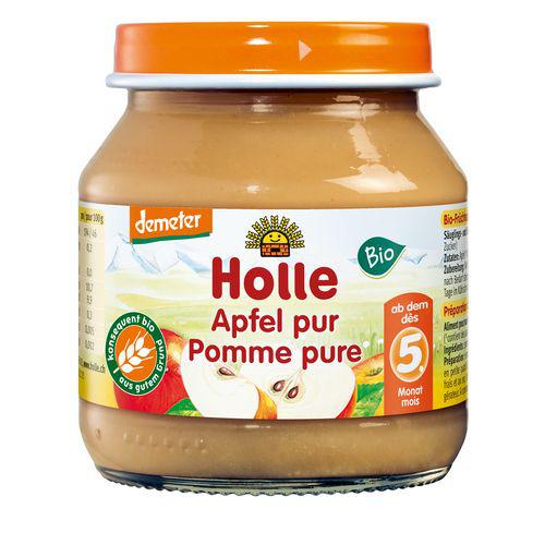 Miniaturka artykułu - HOLLE Bio Deser dla niemowląt Przetarte jabłuszko, 125g