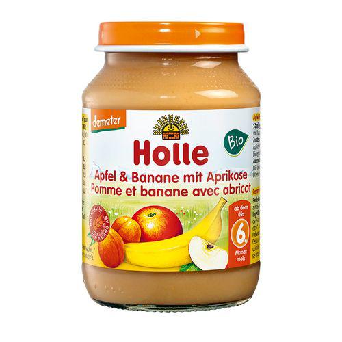 Miniaturka artykułu - HOLLE BIO DESER Jabłko-banan-morela, 190g