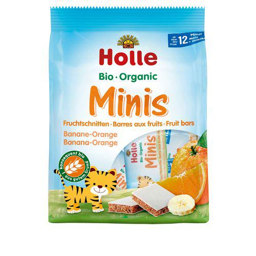 Miniaturka artykułu - HOLLE Bio Organic Mini batoniki banan- pomarańcza, 8x12,5g