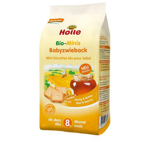 Miniaturka artykułu - HOLLE Bio Minisucharki dla niemowląt, 100g