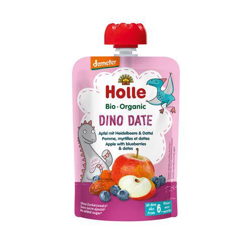 Miniaturka artykułu - HOLLE Bio Organic Mus owocowy jabłko, jagody i daktyle, 100g