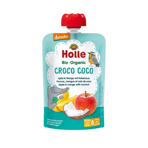 Miniaturka artykułu - HOLLE Bio Organic Mus owocowy jabłko, mango i kokos, 100g 