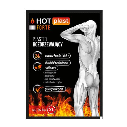 Miniaturka artykułu - HOT Plast Forte Plaster rozgrzewający 12 x 18cm, 1 szt.