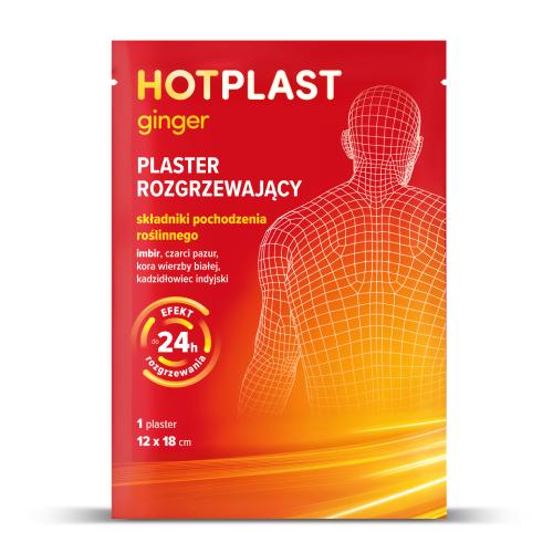 Miniaturka artykułu - Hot Plast Ginger Plaster rozgrzewający 12 x 18 cm, 1 szt.
