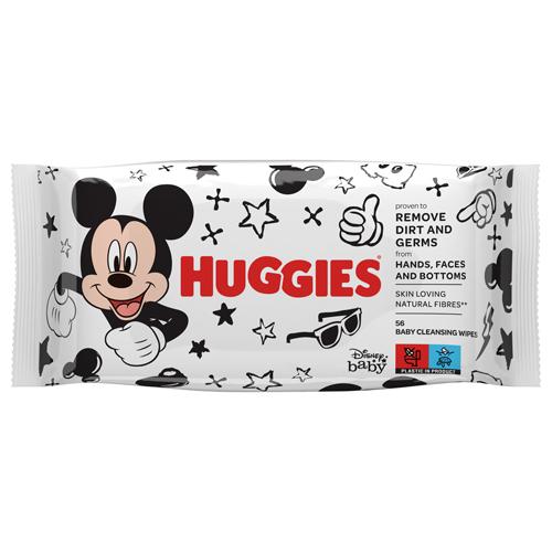 Miniaturka artykułu - HUGGIES Chusteczki nawilżane Baby Wipes Mickey Mouse, 56 szt.