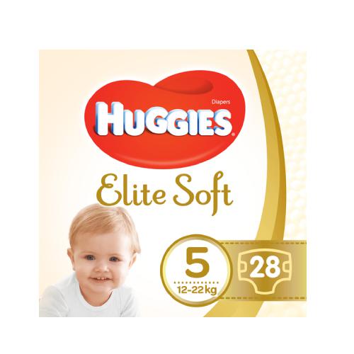 Miniaturka artykułu - HUGGIES Elite Soft Jumbo 5 Pieluchy 12-22 kg, 28 sztuk