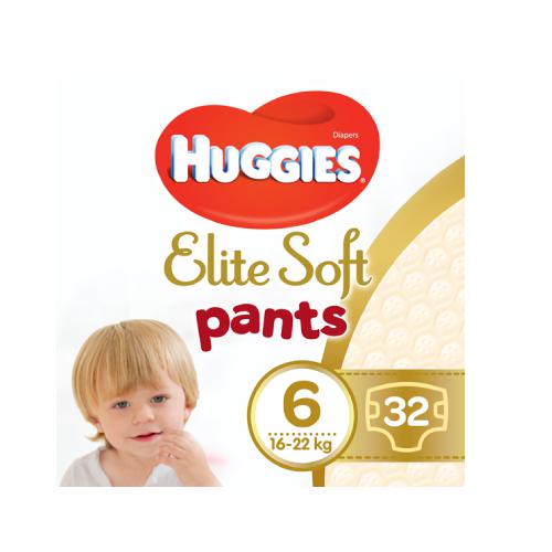 HUGGIES Elite Soft Pants 6 Pieluchomajtki 15-25kg, 32 sztuki